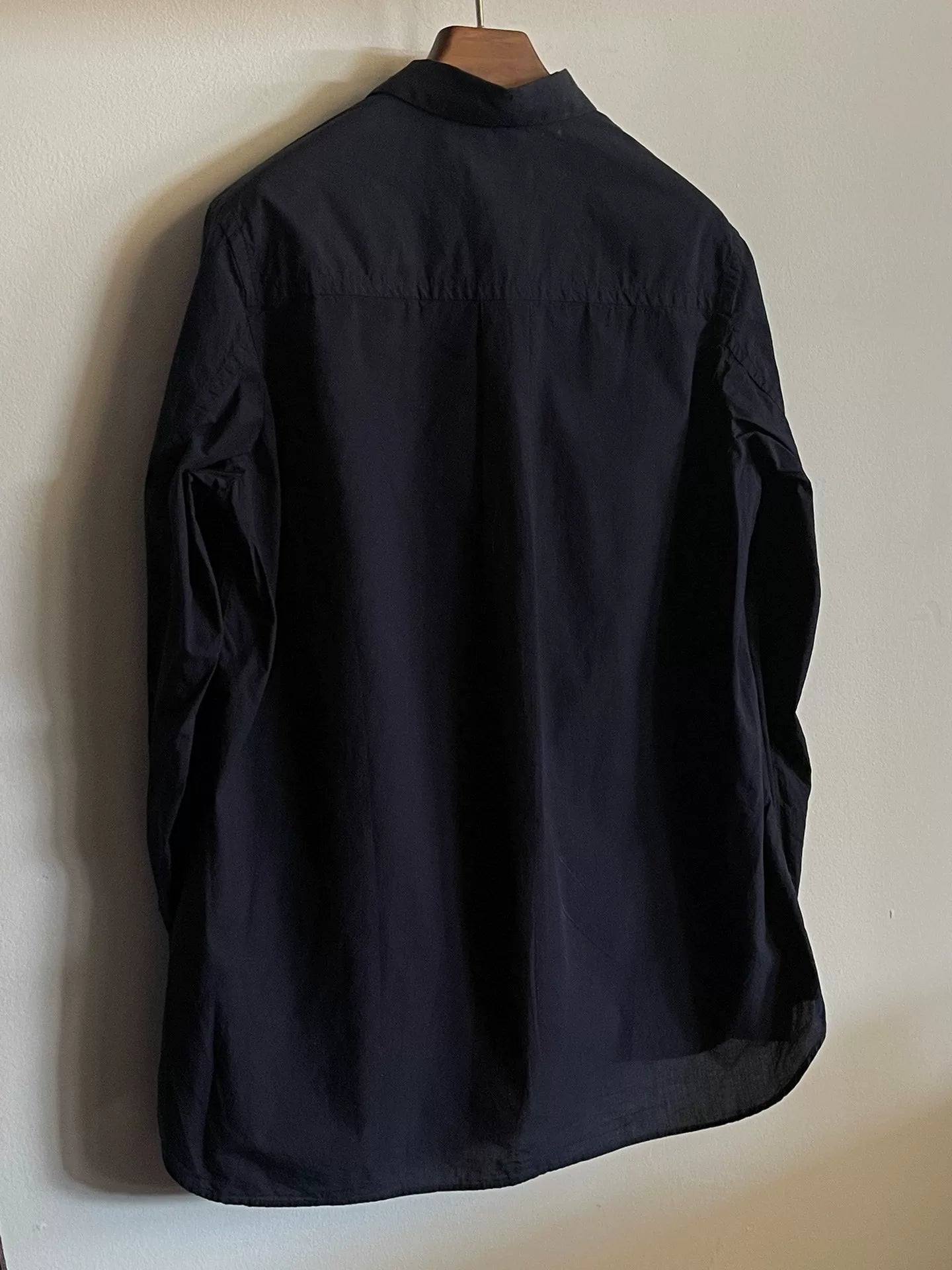 navy henley collar shirt from Undercover