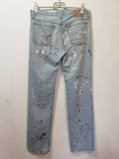 number nine splash paint jeans