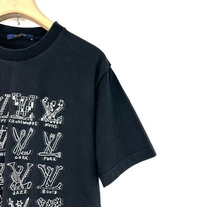 Louis Vuitton Black Logo Print T-Shirt