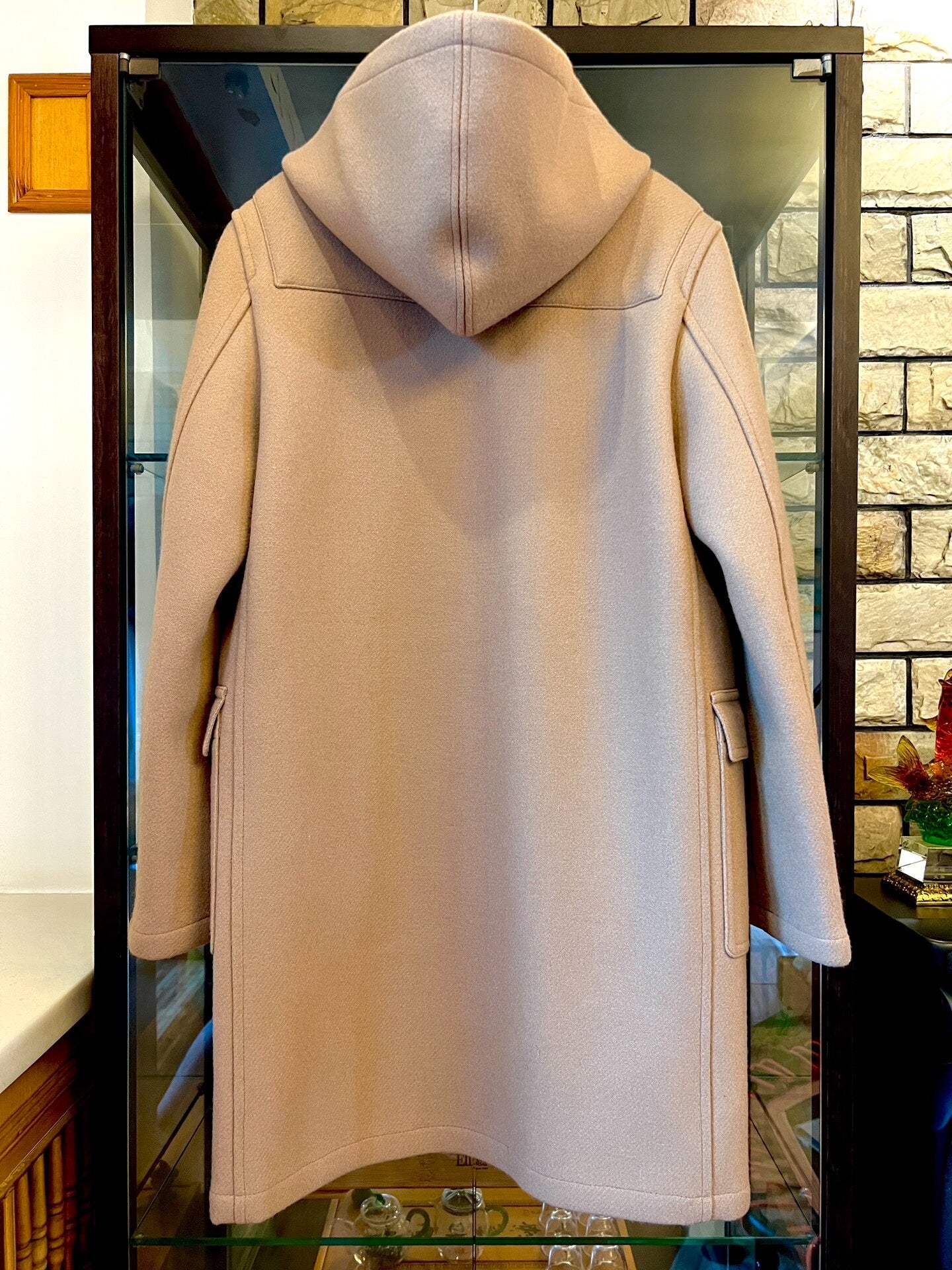 saint laurent wool hooded duffle coat