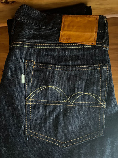 Denim Bridge Straight-Leg High-Waist Jeans