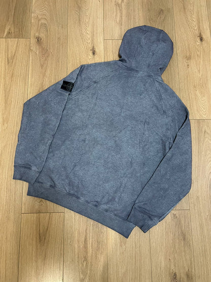 tie-dye hooded sweatshirt in gray