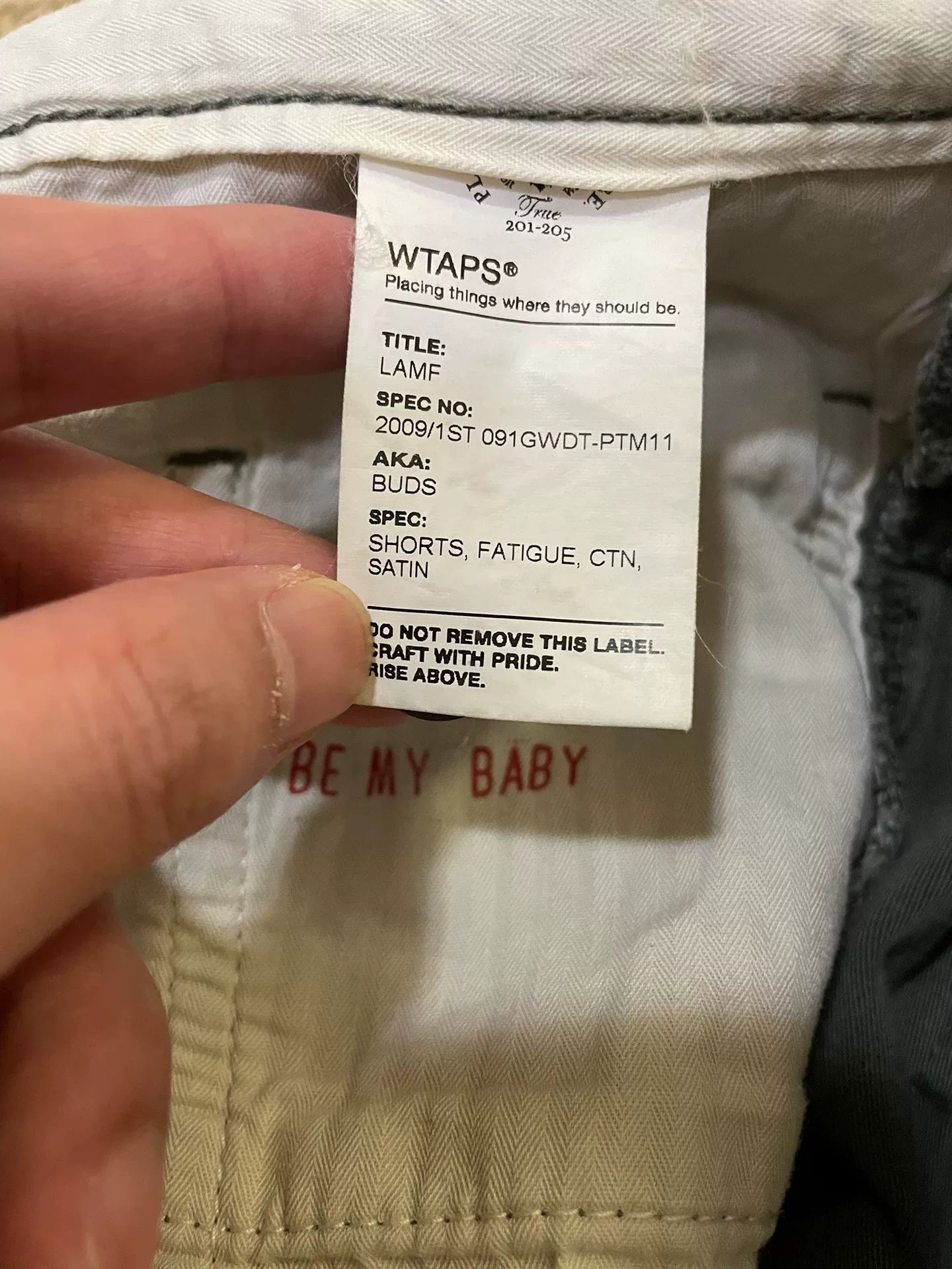 WTAPS 2009 1ST BUDS Washed Shorts