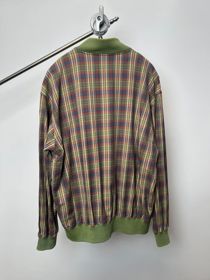 Christian Dior Green Plaid Zip Jacket