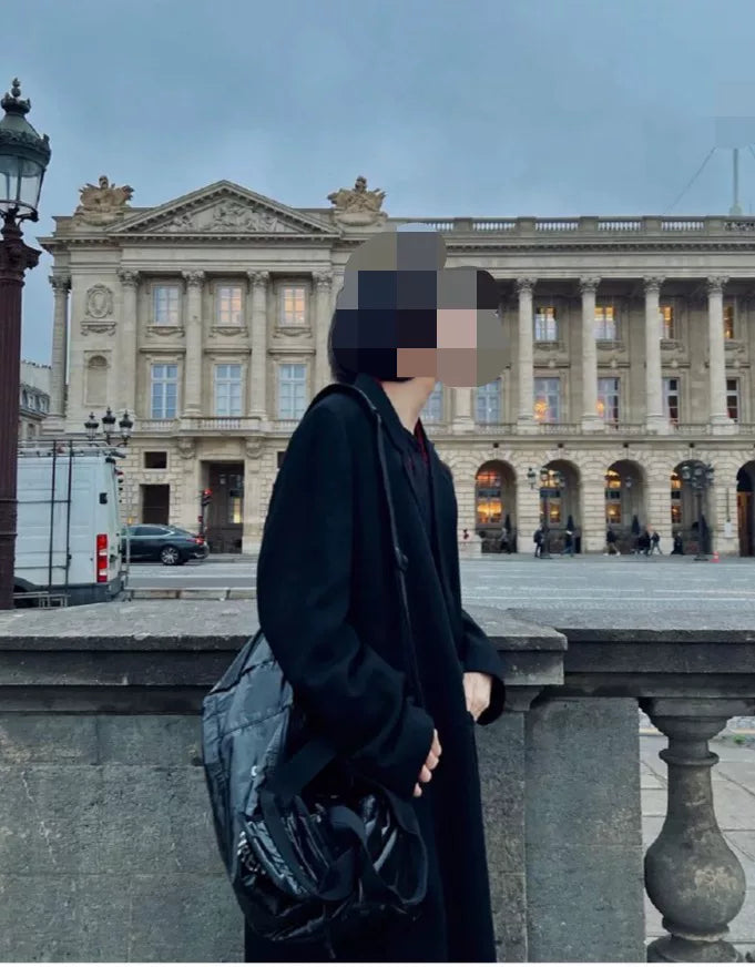 Saint Laurent Black Wool Coat