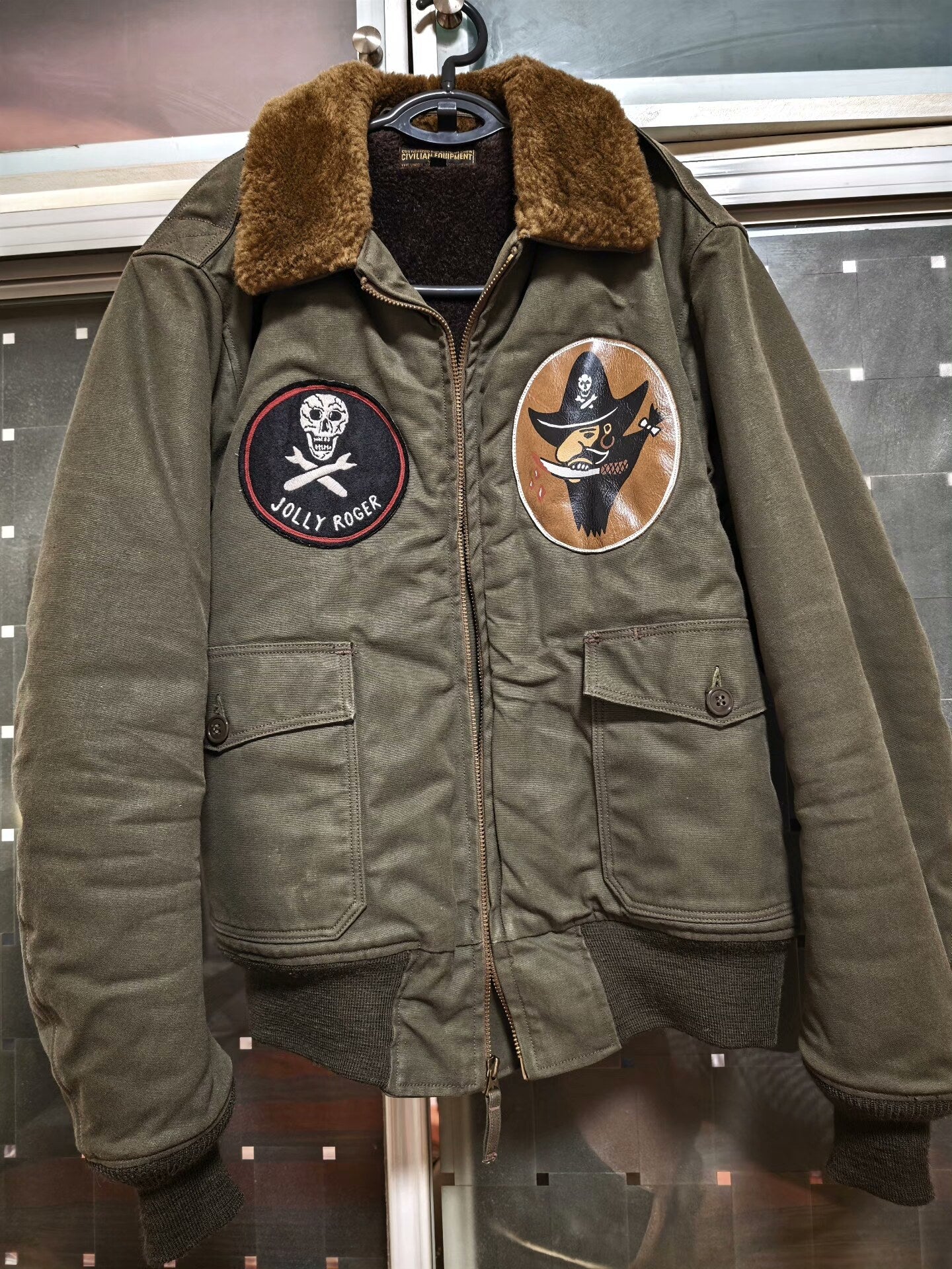 Freewheelers B10 Flight Jacket with Skull Design