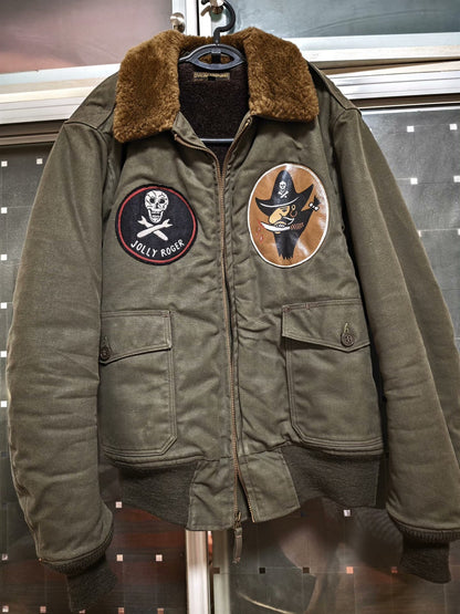 Freewheelers B10 Flight Jacket with Skull Design