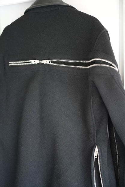 Yohji Yamamoto 04AW Back Zip Leather Collar Jacket
