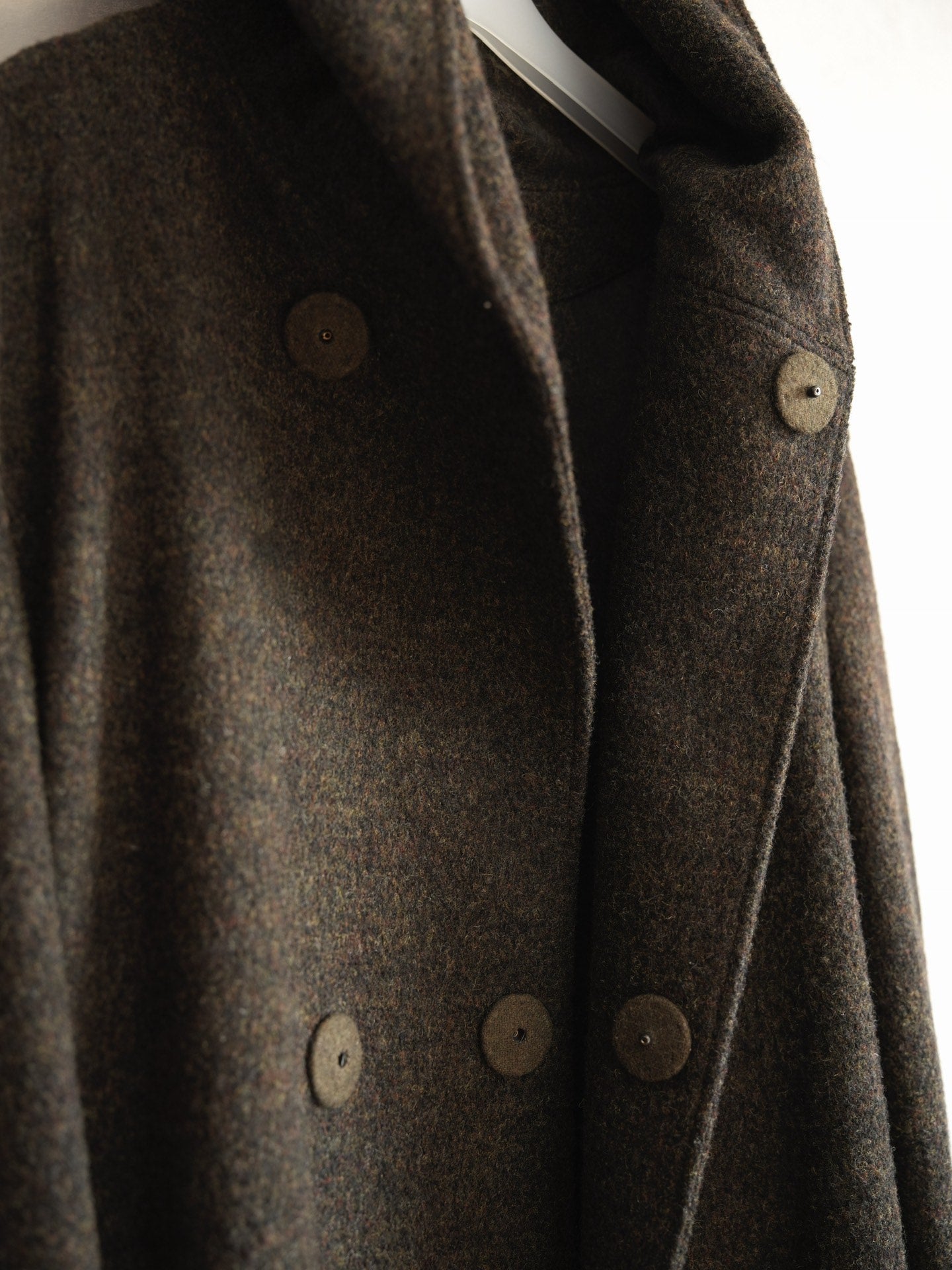 yohji yamamoto hooded oversized coat