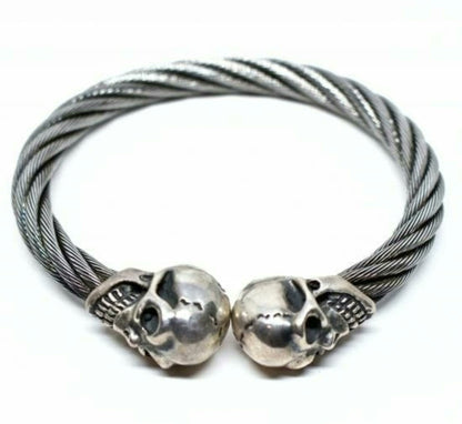 Gaboratory Skull Cable Wire Bangle