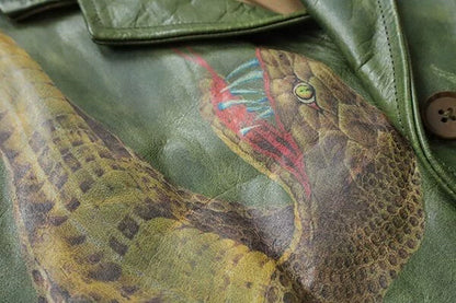 Yohji Yamamoto Cobra Skin Leather Jacket