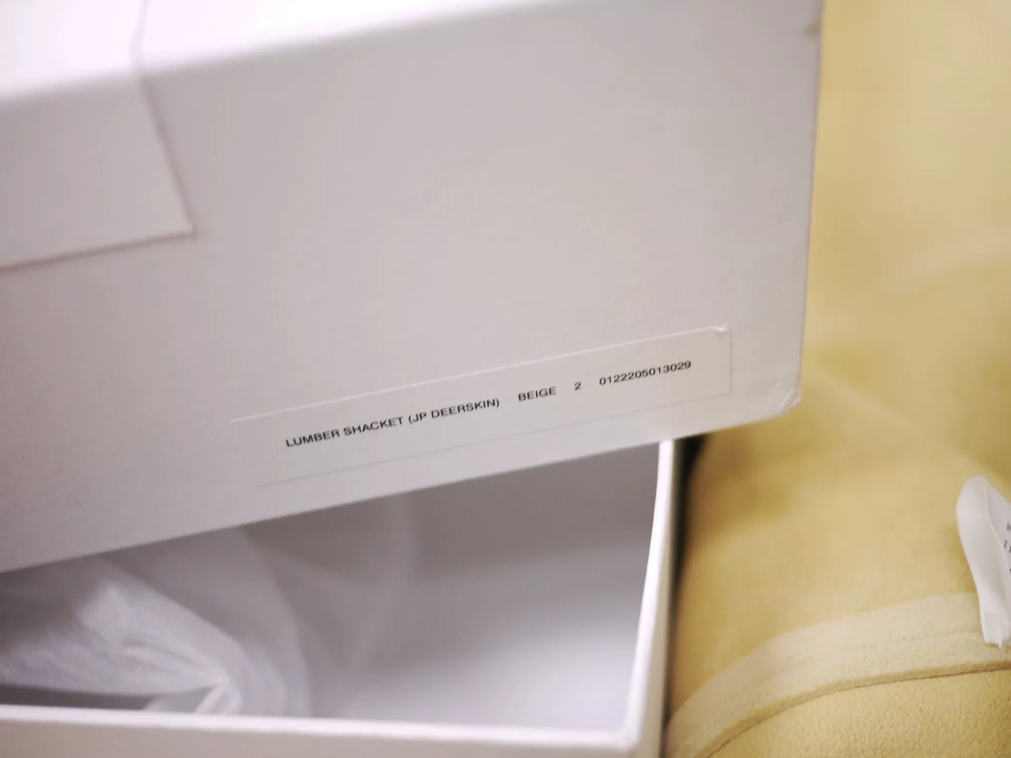 visvim lumber shacket beige deerskin jacket