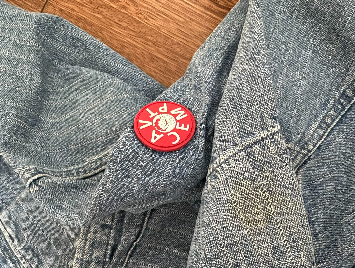 indigo oversized denim jacket with pockets