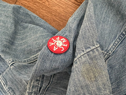 indigo oversized denim jacket with pockets