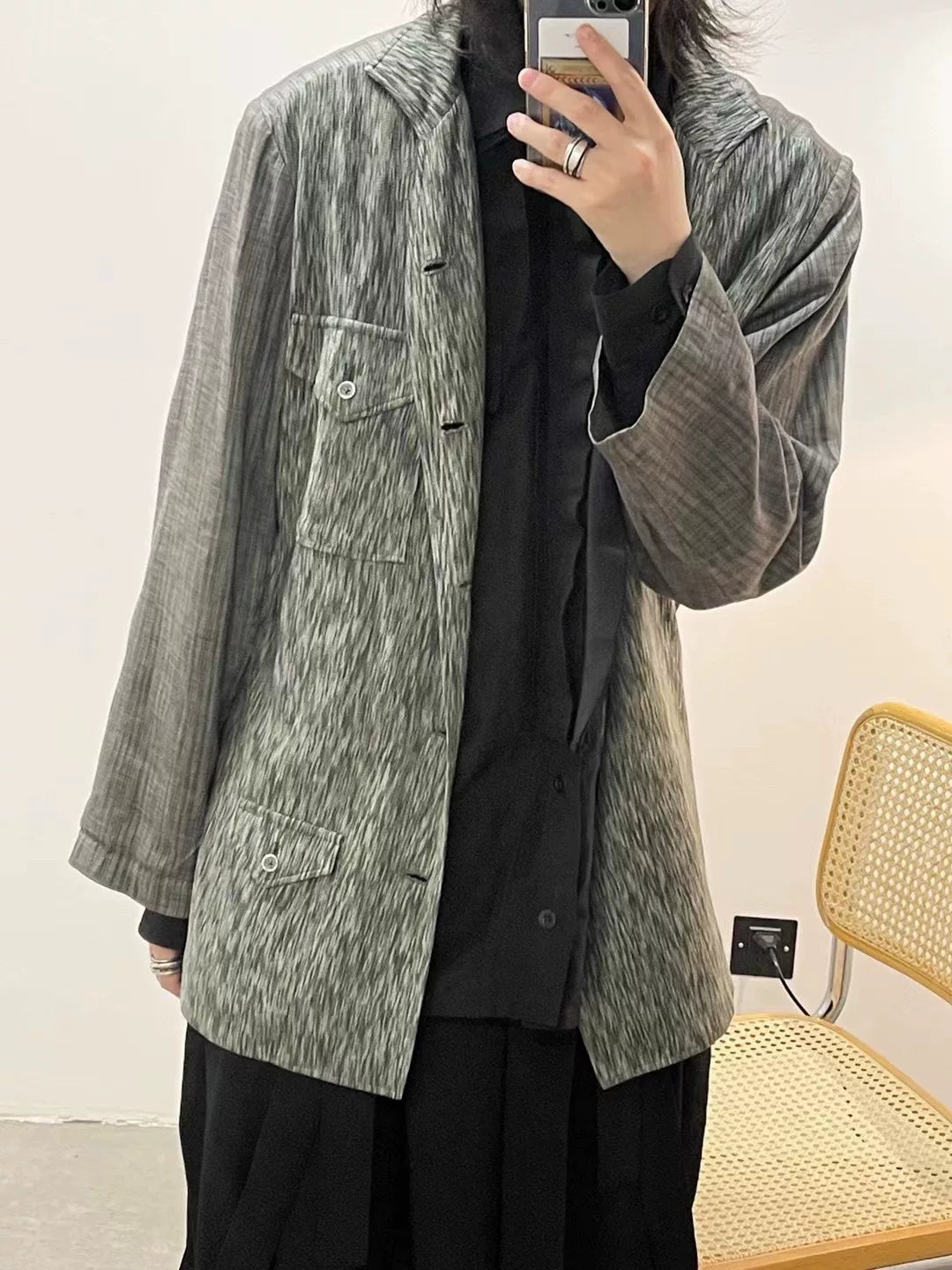 Yohji Yamamoto S/S 1999 Rayon Panel Coat