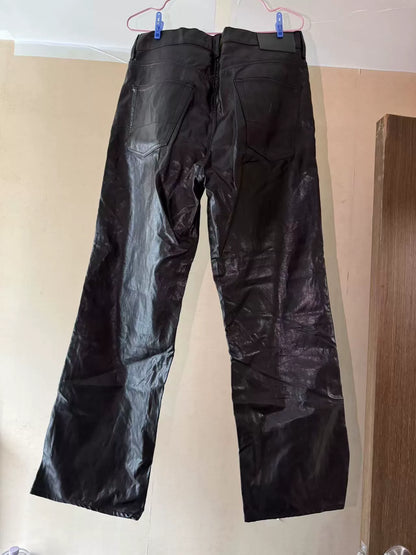 Our Legacy Black Leather Trousers