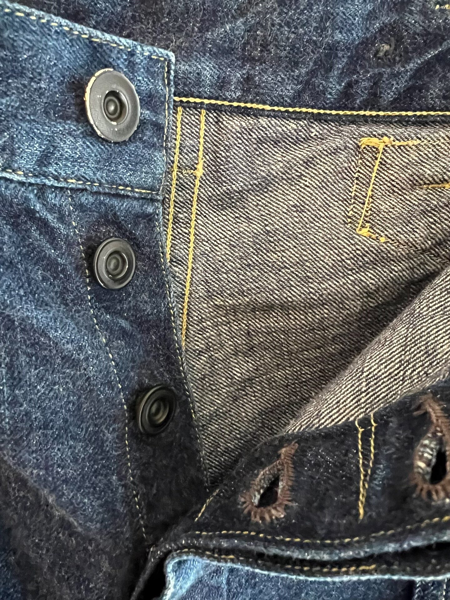 blue high-waisted straight leg jeans