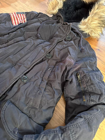 Vintage RRL n3B Carbon Black Down Jacket