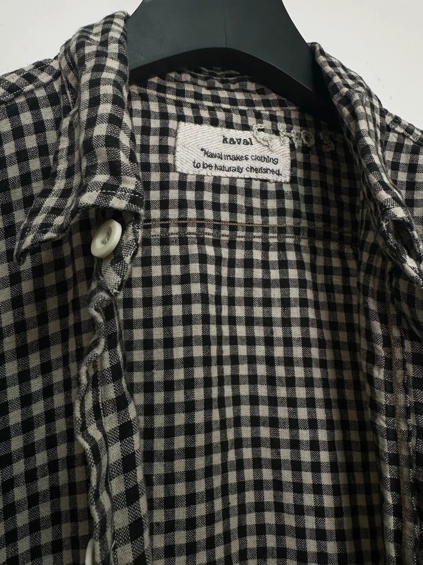 kaval antique embroidered linen shirt