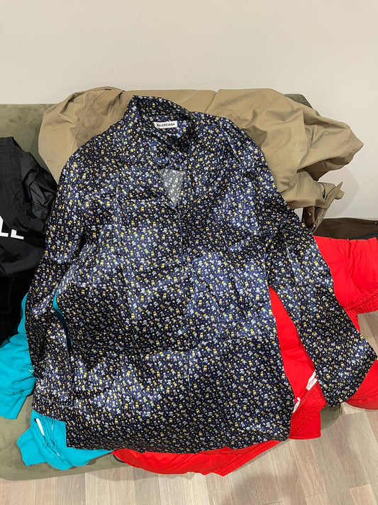 balenciaga floral long sleeve shirt