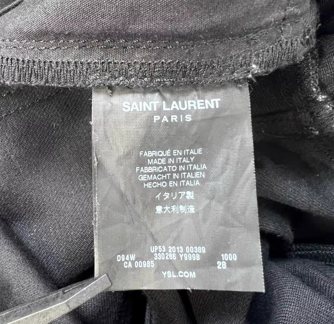 Saint Laurent Double Zipper Jeans