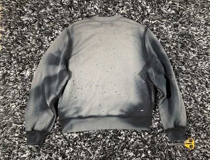 Amiri Distressed Sweatshirt in Black and Gray
