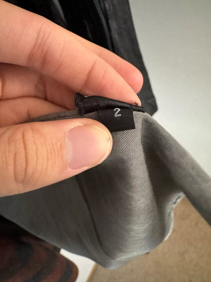 wool and leather hooded jacket