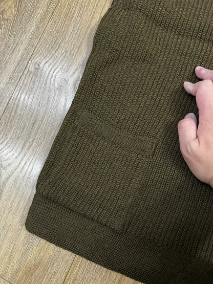 Olive Green Wool Knit Sweater