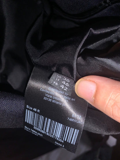 calvin klein navy wool blend blazer