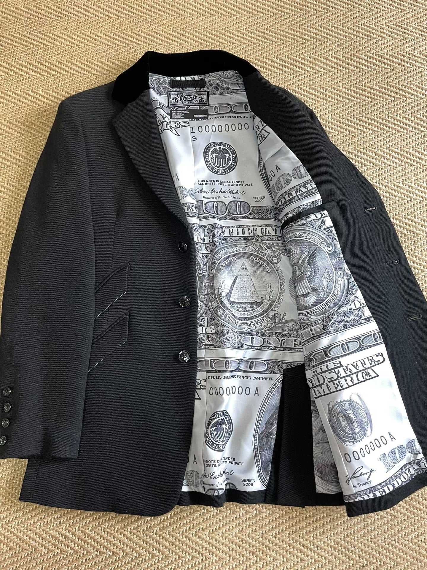 NEIGHBORHOOD Early Wool Black Blazer