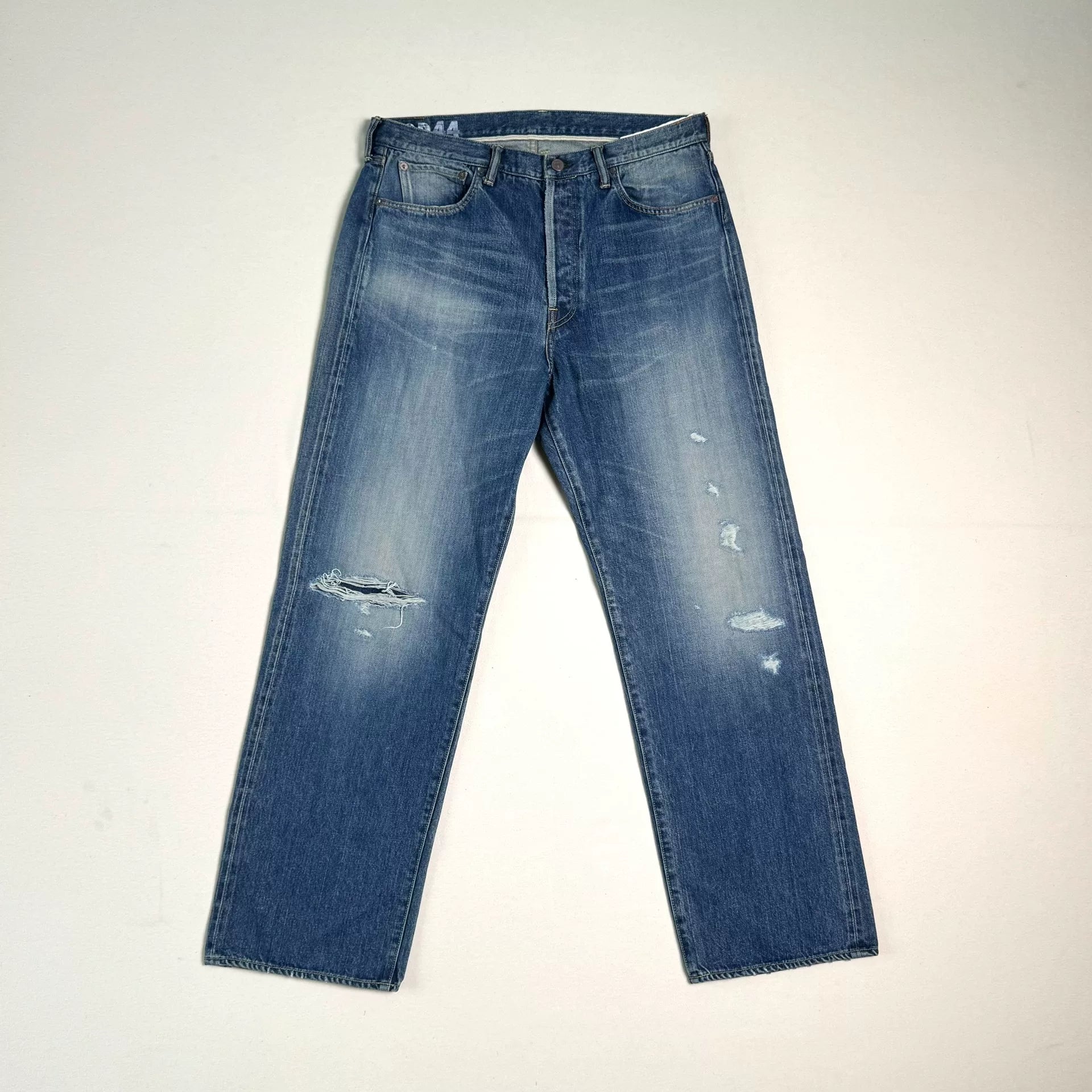 VISVIM Social Sculpture 01 Wide Damaged Jeans
