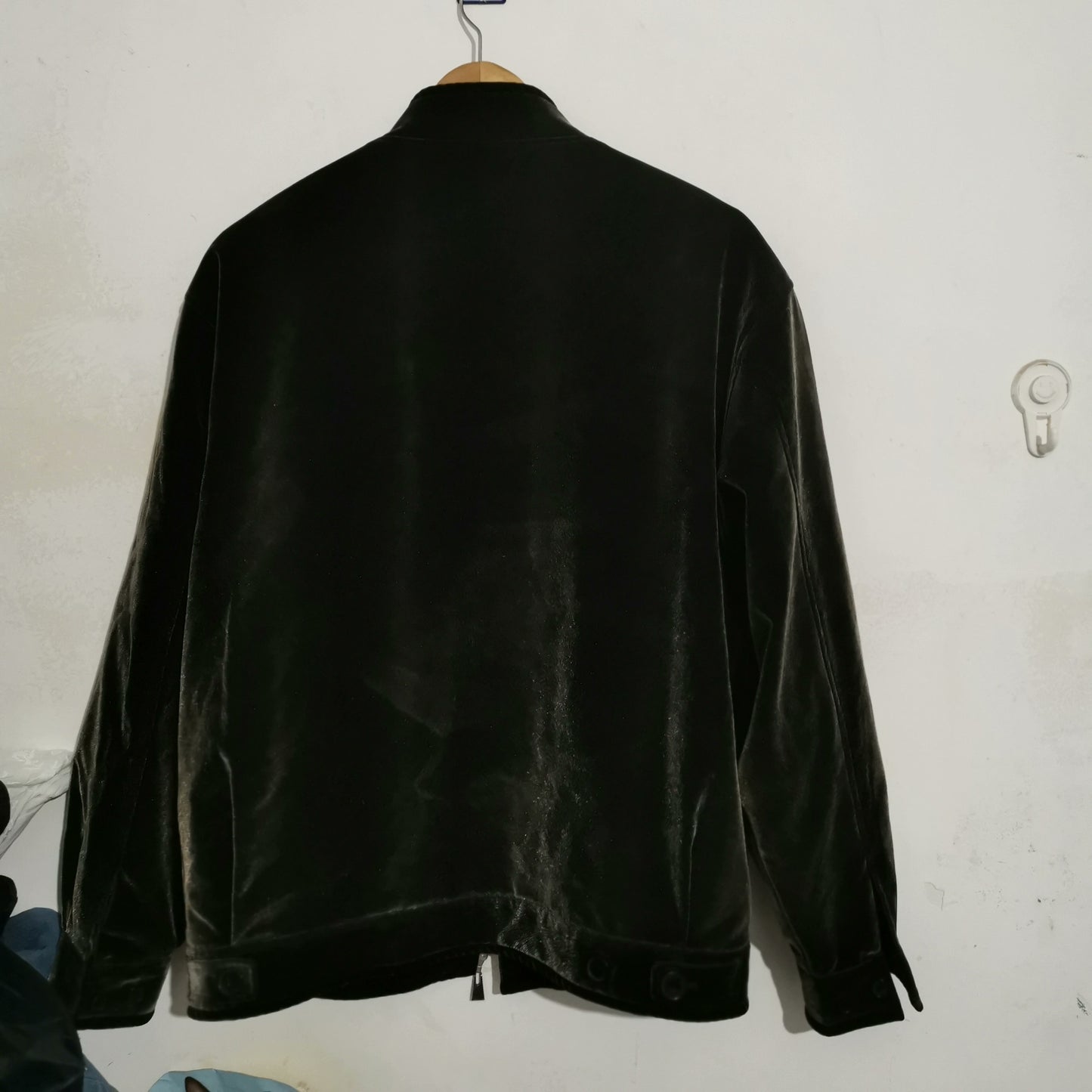 Yves Saint Laurent Black Velvet Bomber Jacket