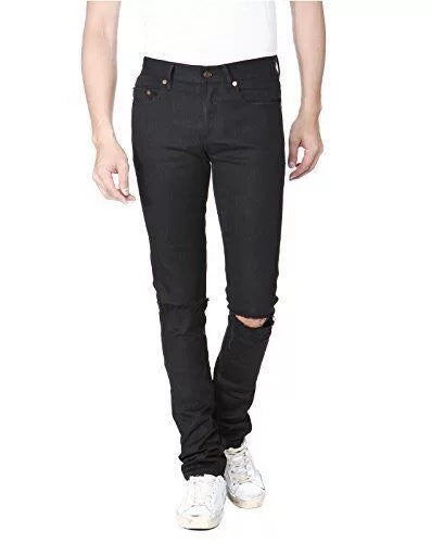 Saint Laurent SLP Black Distressed Jeans