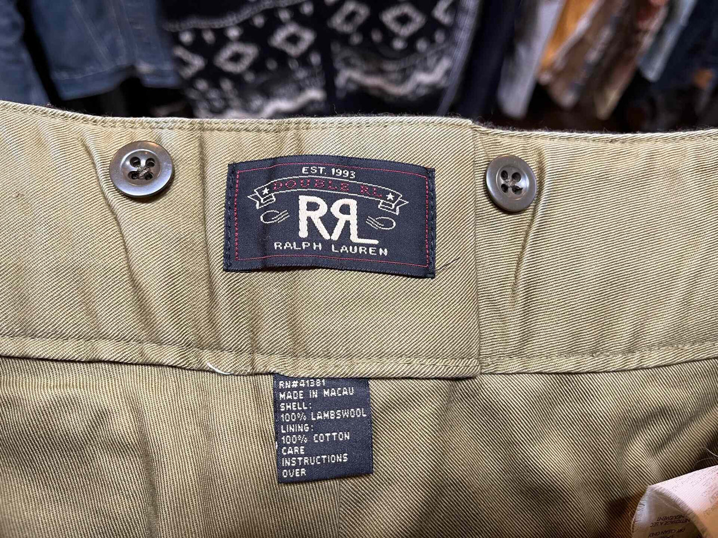 RRL Double RL Wool Herringbone Pants