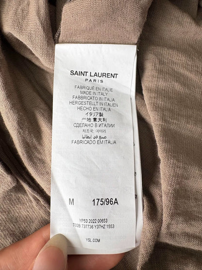 Saint Laurent Brown Crinkled T-shirt