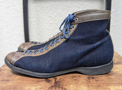 CLINCH x NITEKLUB Indigo Sashiko Boxing Boots