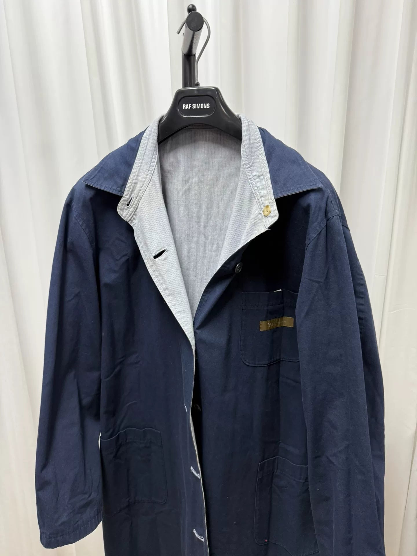 Yohji Yamamoto Y's Men Striped Reversible Coat