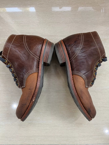 visvim brigadier boots mid-folk brown leather
