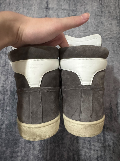 Saint Laurent High-Top Suede Sneakers