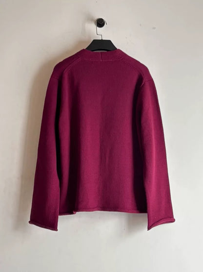Comme des Garçons AW2000 Bordeaux Red Sweater