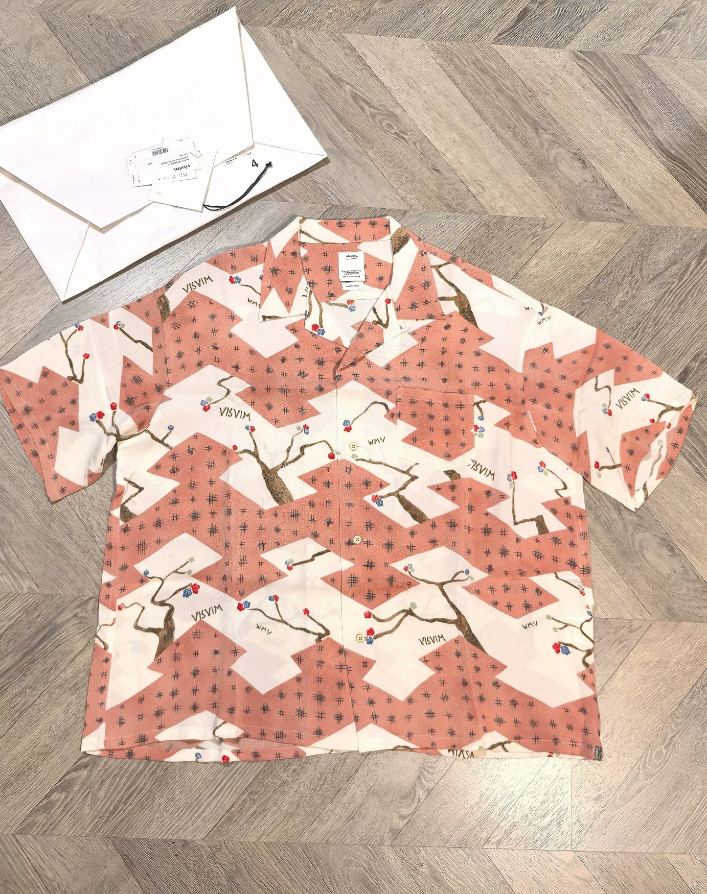 visvim silk hawaiian shirt with floral design
