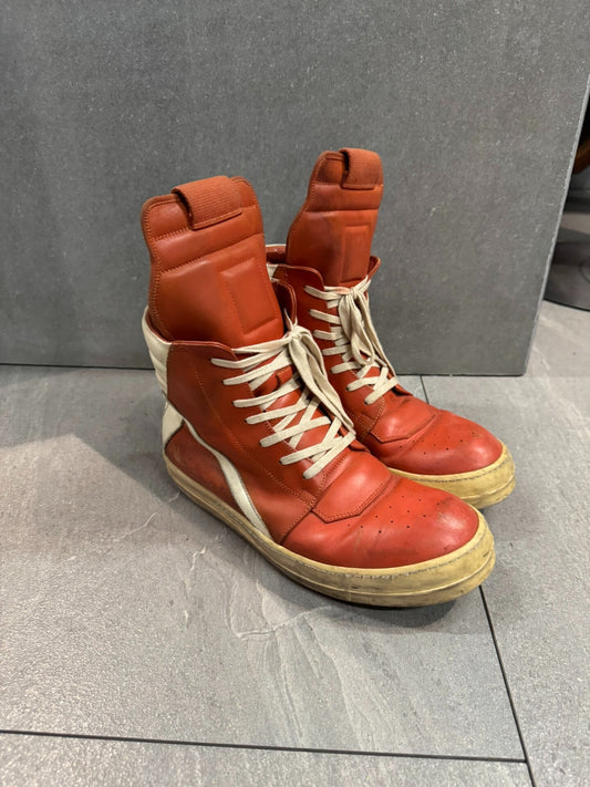 Rick Owens Geobasket Sneakers in Orange