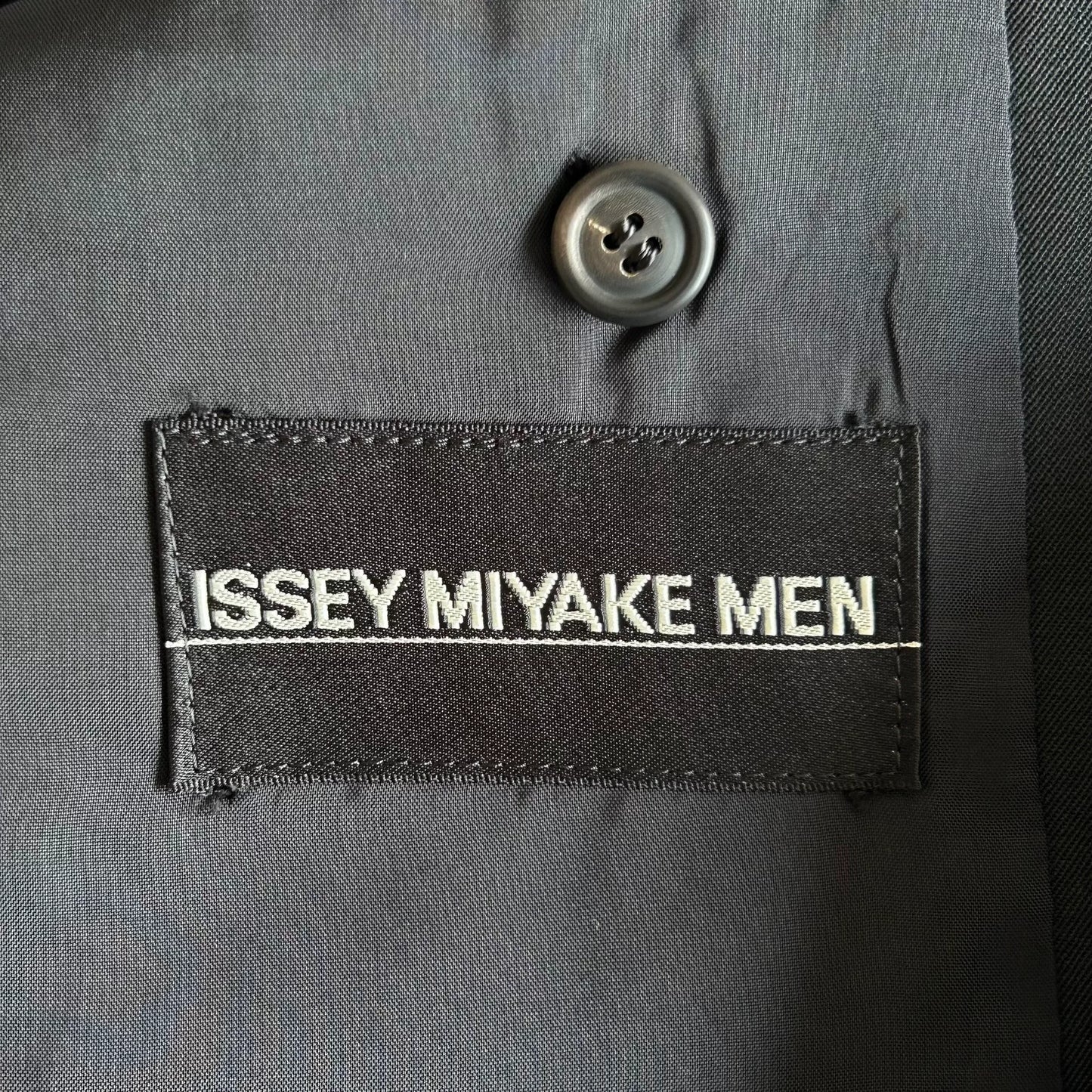 issey miyake men black wool suit jacket