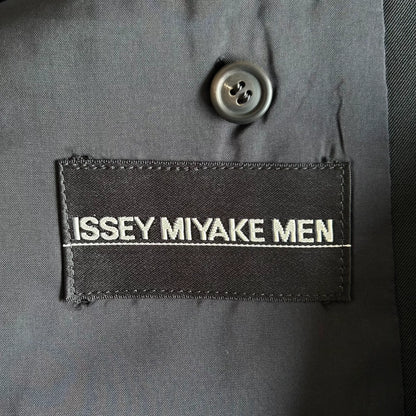 issey miyake men black wool suit jacket
