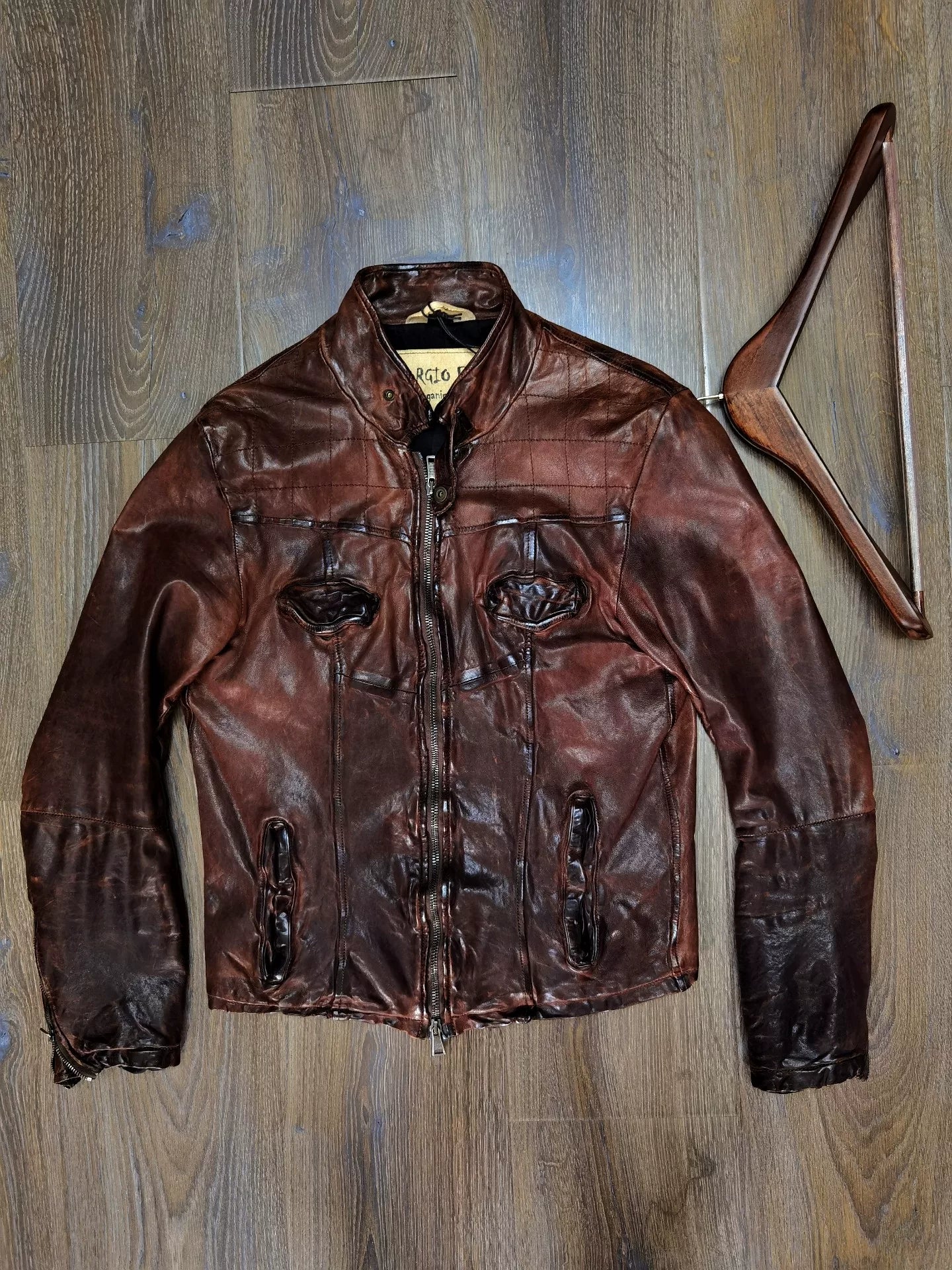Giorgio Brato Leather Jacket Size 46
