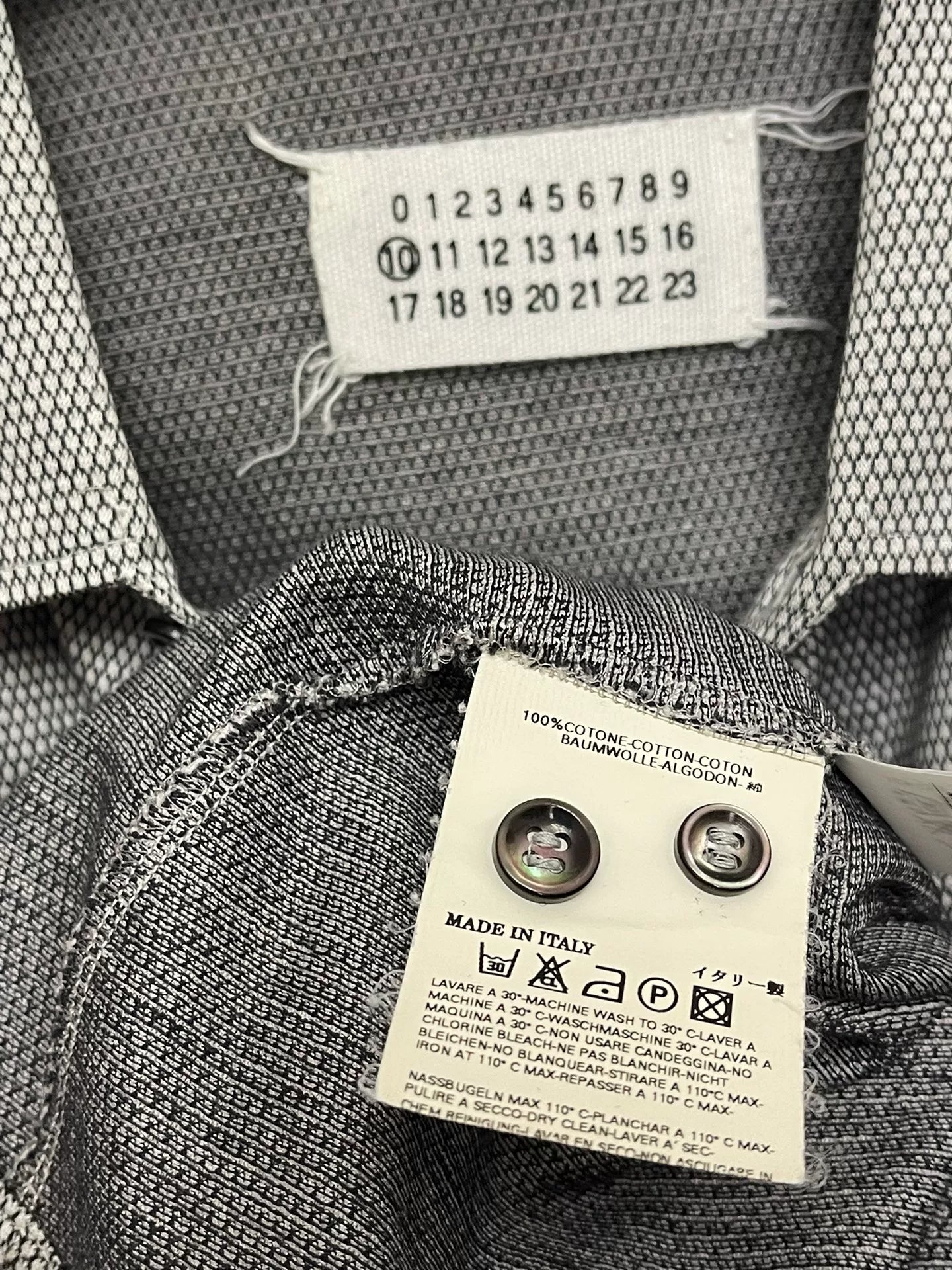 maison martin margiela twisted collar shirt