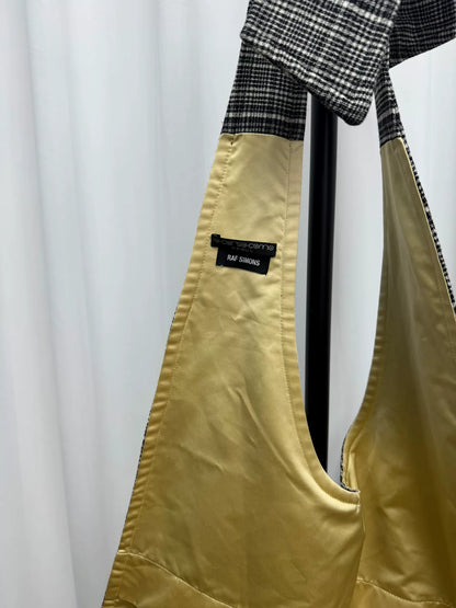 raf simons plaid shoulder bag autumn winter