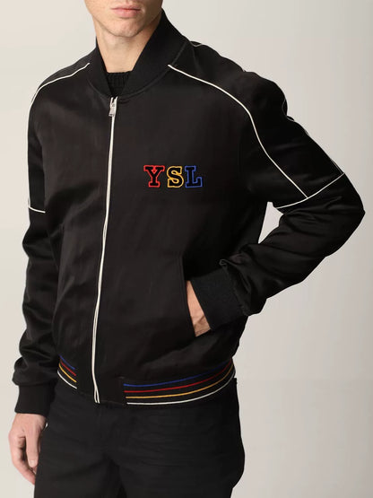 Saint Laurent Teddy Black Bomber Jacket