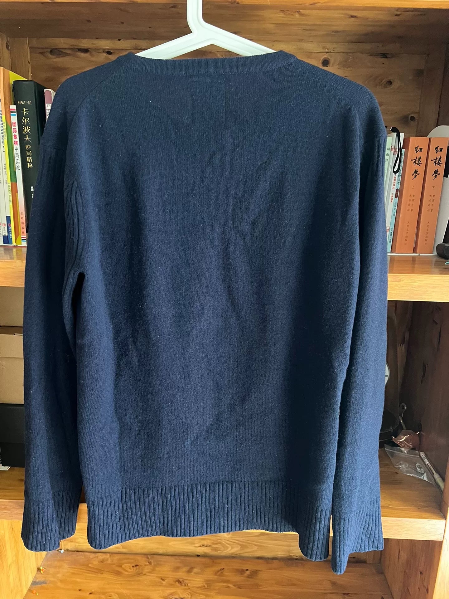 visvim isle wool sweater in stunning blue