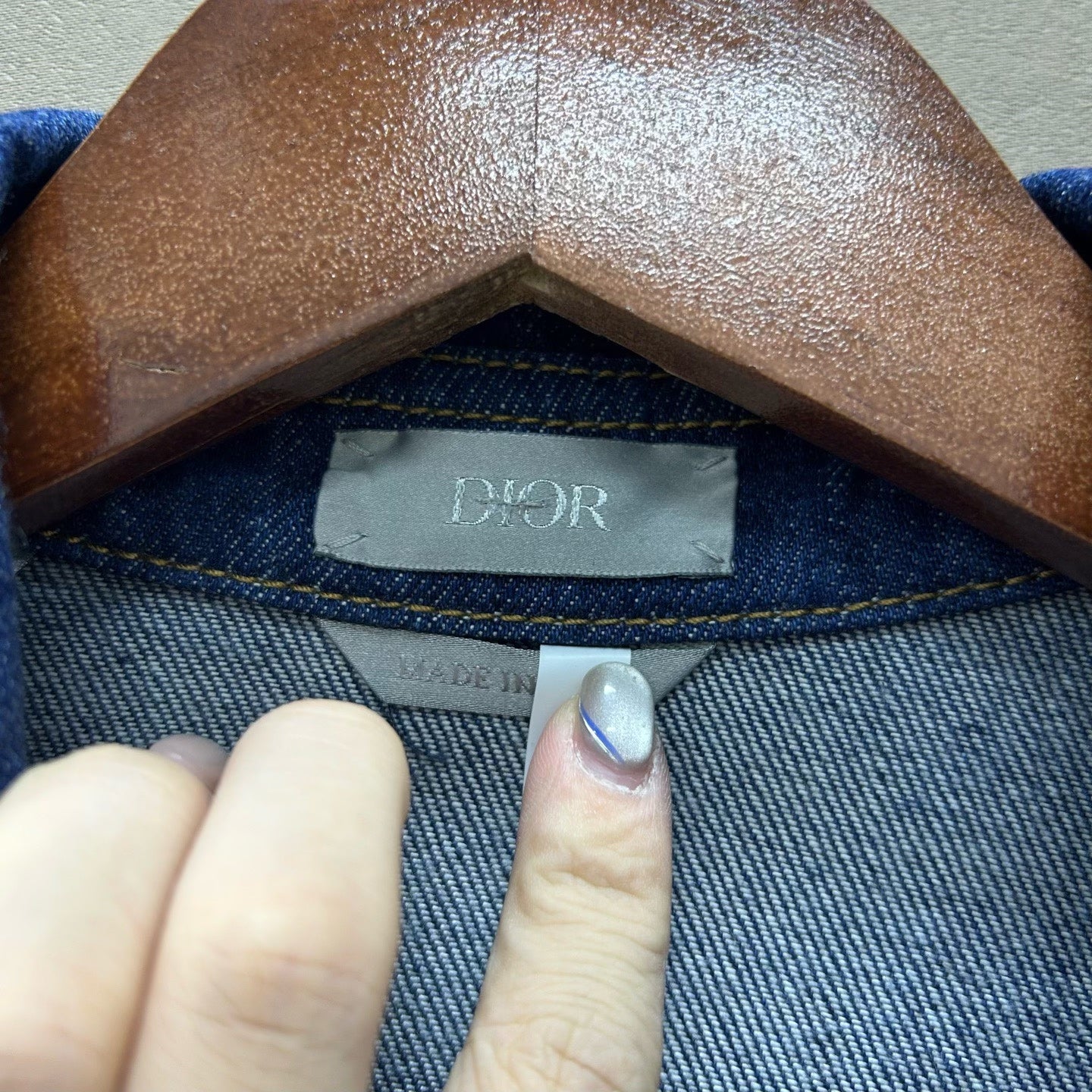 Dior Logo Denim Shirt Jacket with Removable Zipper